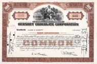 Hershey Chocolate Corporation stock certificate 1950 (Pennsylvania) brown 100 common shares