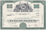 Ryder System stock certificate 1976 - James Ryder as president