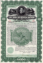Lake Shore and Michigan Southern $1000 gold  bond 1897 (New York)