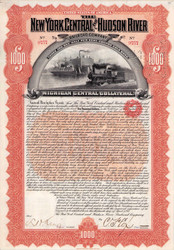New York Central and Hudson River Railroad $1000 gold bond 1898 (New York)