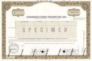 Congress Street Inc certificate specimen c1984 (Delaware) 