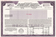 Delaware County Pennsylvania bond certificate specimen c1984 (Philly metro) - Haverford College