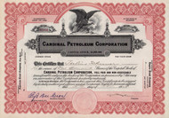 Cardinal Petroleum Corporation stock certificate 1928 (Michigan)