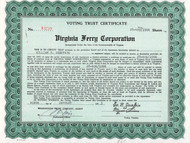 Virginia Ferry Corporation Voting Trust Certificate 1953 (Virginia)
