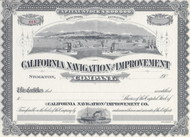 California Navigation and and Improvement Company Circa 1900 stock certificate