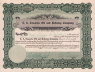 E. A. Edwards Oil and Refining Company stock certificate 1918 (Arizona)