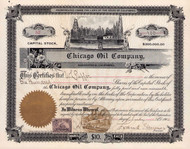 Chicago Oil Company stock certificate 1900 (Bakersfield, California)
