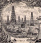 Fiat Oil Company stock certificate 1904 (Arizona)  - main vignette of oil fields