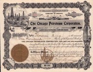 Chicago Petroleum Corporation stock certificate 1902 (Arizona)
