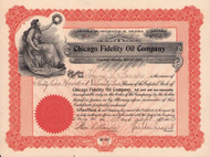 Chicago Fidelity Oil Company stock certificate 1903 (Arizona)