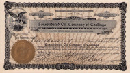Consolidated Oil Company of Coalinga stock certificate 1910 (Arizona)