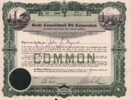 Globe Consolidated Oil Corporation stock certificate 1921 (Arizona)
