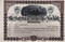 Port Jervis, Monticello, and New York Railroad Company stock certificate c1887 (New York} - brown