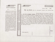 Bay State Steamboat Company stock certificate 1863 (Massachusetts)  
