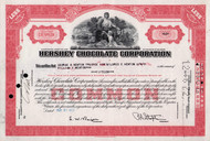 Hershey Chocolate Corporation stock certificate 1953 (Pennsylvania) red less than 100 common shares