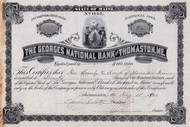 Georges National Bank of Thomaston ME stock certificate 1900 (Maine)
