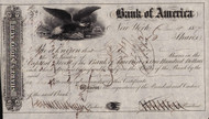 Bank of America stock certificate 1857 (New York)