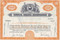 National Airlines stock certificate - orange
