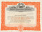 Airport Limousine Company 1946 stock certificate - orange