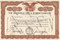 Mansfield Tire and Rubber Company stock certificate - brown