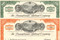 Pennsylvania Railroad (Horseshoe Curve) stock certificate - 2 colors set with green and orange