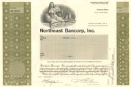 Northeast Bancorp stock certificate 1983