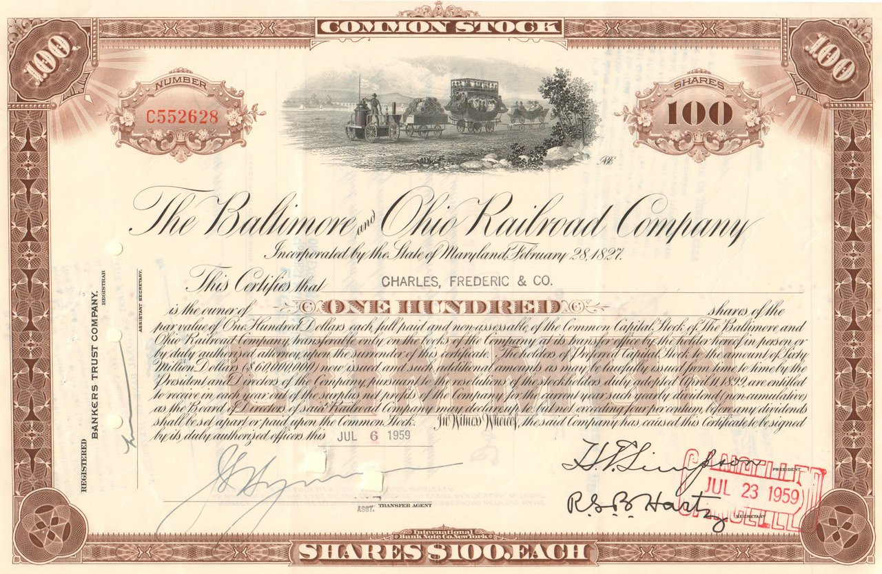 Lot of 5 Different Railroad Stock Certificates Pennsylvania Erie Monopoly RR 