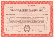 Paramount Pictures Corporation 1965 stock certificate