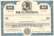 U.S. Financial (USF) $1000 bond 1971 - blue