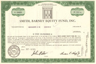 Smith Barney Equity Fund stock certificate 1970