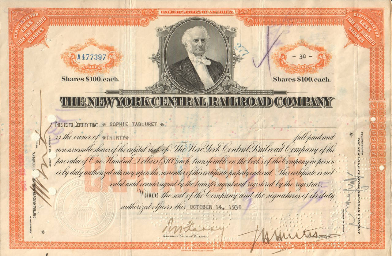 Vintage 167 HILL CORP. Stock Certificate NEW YORK