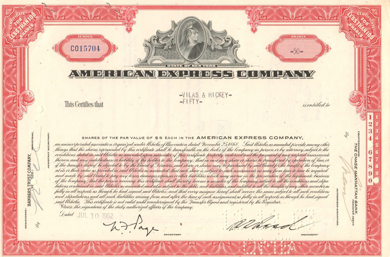 Investors Diversified Services Specimen Stock Certificate Inc