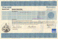 Standard Federal Bank stock certificate 1989