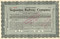 Argentine Railway Company stock certificate 1912 - blue