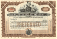 Boston Railroad Holding Company stock certificate circa 1909