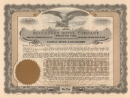 Buccaneer Hotel Company stock certificate circa 1929