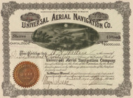 Universal Aerial Navigation Co stock certificate 1911