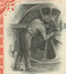 Atchison, Topeka, and Santa Fe RR Income Gold Bond Scrip 1894 - vignette of train man working on a locomotive wheel