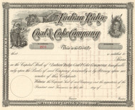 Indian Ridge Coal and Coke Company stock certificate circa 1893