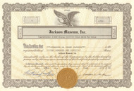 Jackson Museum stock certificate 1989 - hand signed by Katherine and Jermaine Jackson