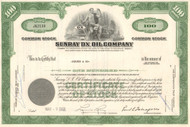 Sunray DX Oil Company stock certificate 1960's
