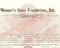 Women's Golf Unlimited Inc. stock certificate under print of eagle