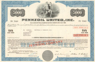 Pennzoil United Inc $5000 bond 1970's (oil, gas, racing)