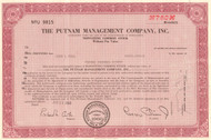
The Putnam Management Company stock certificate 1960's

