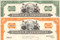 Sinclair Oil Corporation stock certificate 1960's - set of 2 colors 