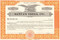 Santa's Trees Inc. stock certificate 1950's - orange