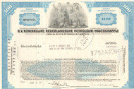 Royal Dutch Petroleum Company stock certificate 1970's