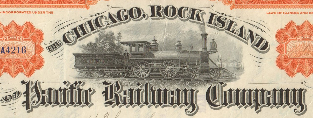 Rock Island & Pacific Railroad Bond Chicago 