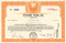 Dynamic Films Inc. stock certificate 1960 - orange