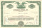 Jefferson Stores Inc stock certificate 1960's - green